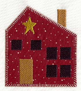 Saltbox House and Star (Heirloom Applique)