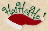 Ho Ho Ho with Santa Cap (Heirloom Applique)