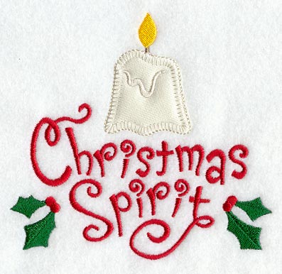 Christmas Spirit with Candle (Heirloom Applique)