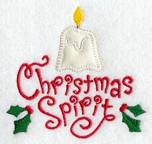 Christmas Spirit with Candle (Heirloom Applique)