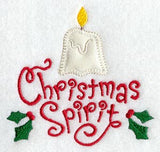 Christmas Spirit with Candle (Heirloom Applique)