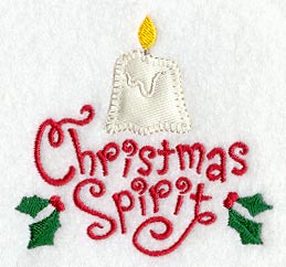 Christmas Spirit with Candle (Heirloom Applique)