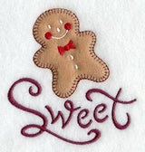 Sweet with Gingerbread Man (Heirloom Applique)
