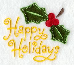 Happy Holidays with Holly (Heirloom Applique)