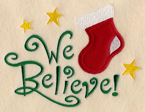 We Believe with Stocking (Heirloom Applique)