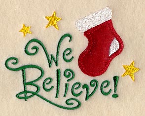 We Believe with Stocking (Heirloom Applique)