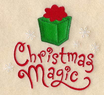 Christmas Magic with Gift (Heirloom Applique)
