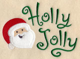 Holly Jolly with Santa (Heirloom Applique)