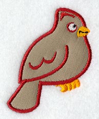 Cardinal - Female (Applique)