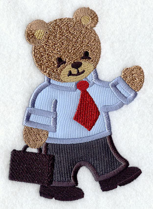 Bear in Dress Shirt (Applique)