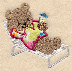 Bear in Hawaiian Shirt (Applique)