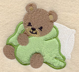 Bear in Snuggly Blanket (Applique)