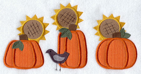 Autumn Pumpkins Trio (Applique)