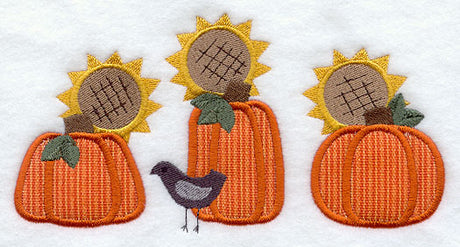 Autumn Pumpkins Trio (Applique)