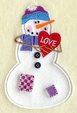 Love Snowman (Applique)