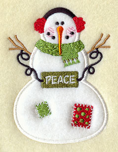 Peace Snowman (Applique)