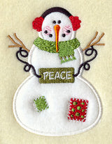 Peace Snowman (Applique)