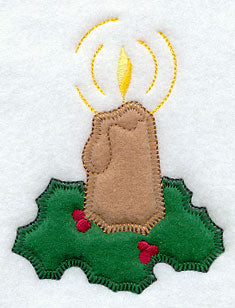 Christmas Candle (Heirloom Applique)