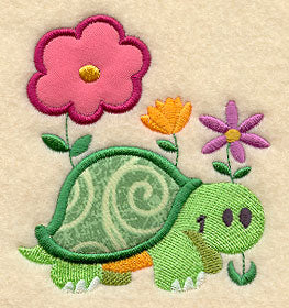 Turtle and Flowers (Applique)