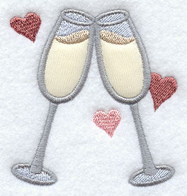 Toasting Champagne Glasses (Applique)