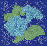 Morning Glory Sashiko Sq (Applique) (Single Run)