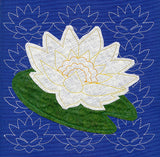 Lotus Sashiko Square (Applique) (Single Run)