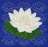 Lotus Sashiko Square (Applique) (Single Run)
