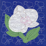 Orchid Sashiko Square (Applique) (Single Run)