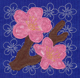 Cherry Blossom Sashiko Sq (Applique) (Single Run)