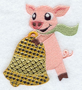 Polly Pig with Bell (Mylar)