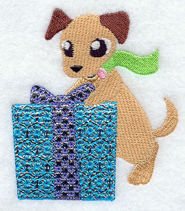 Perry Puppy with Present (Mylar)