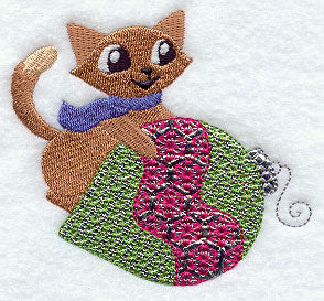 Katie Kitty with Christmas Ornament (Mylar)