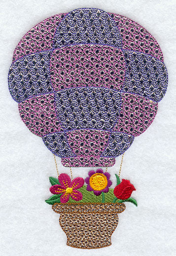Hot Air Balloon with Flower Basket 1 (Mylar)