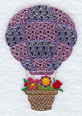 Hot Air Balloon with Flower Basket 1 (Mylar)