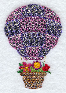 Hot Air Balloon with Flower Basket 1 (Mylar)