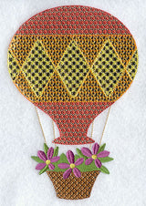 Hot Air Balloon with Flower Basket 2 (Mylar)