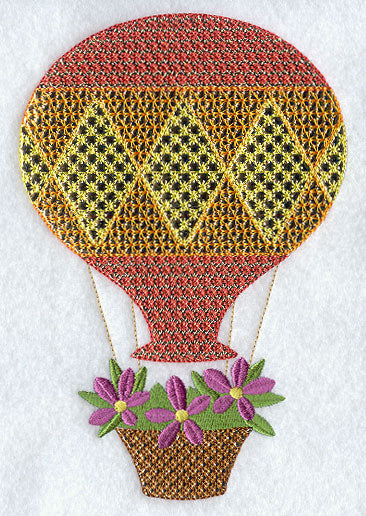 Hot Air Balloon with Flower Basket 2 (Mylar)