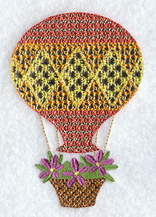 Hot Air Balloon with Flower Basket 2 (Mylar)