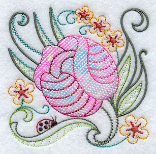 Flowers and Ladybug (Mylar)