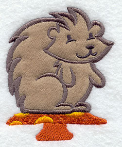 Hedgehog on Mushroom (Applique)
