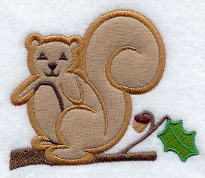 Squirrel on Branch (Applique)