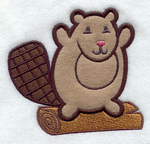 Beaver on Log (Applique)
