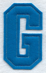 Collegiate Letter G (Crafty Cut Applique) (5 Inch)