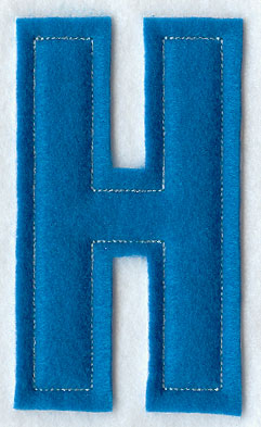 Collegiate Letter H (Crafty Cut Applique) (5 Inch)