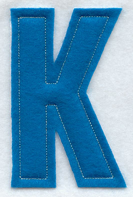 Collegiate Letter K (Crafty Cut Applique) (5 Inch)