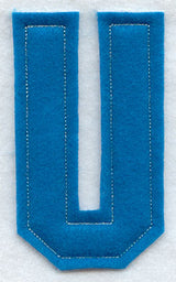 Collegiate Letter U (Crafty Cut Applique) (5 Inch)