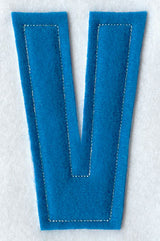 Collegiate Letter V (Crafty Cut Applique) (5 Inch)