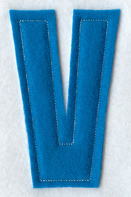 Collegiate Letter V (Crafty Cut Applique) (5 Inch)