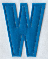 Collegiate Letter W (Crafty Cut Applique) (5 Inch)