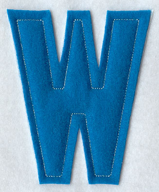 Collegiate Letter W (Crafty Cut Applique) (5 Inch)